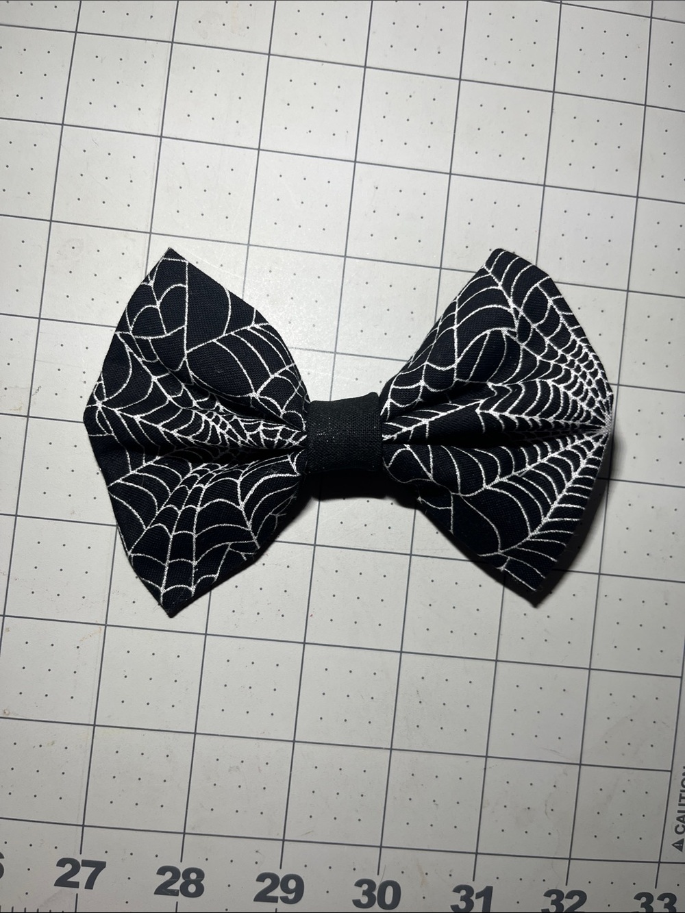 Black Spiderweb Bow Hair Clip for Kids